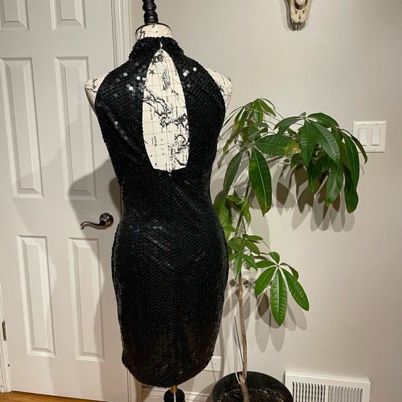 Vintage 50’s Sequins Della Roufogalli Keyhole open back Fit Bodice Shift Sheath - Picture 3 of 5